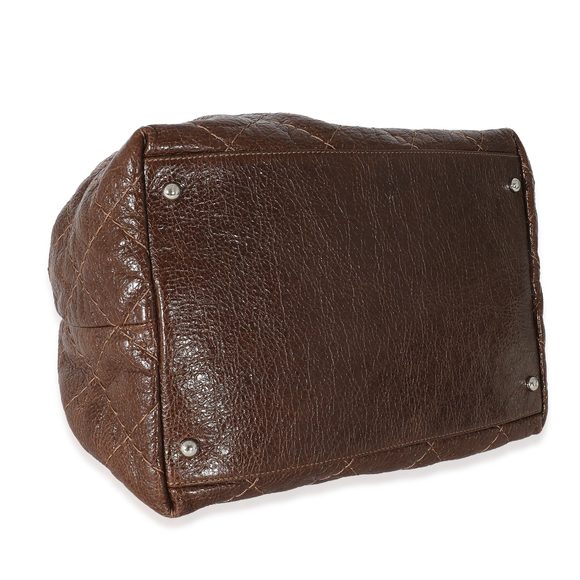 Chanel Brown Glazed Calfskin On The Road Drawstring Bucket Bag - Picture 5 of 7